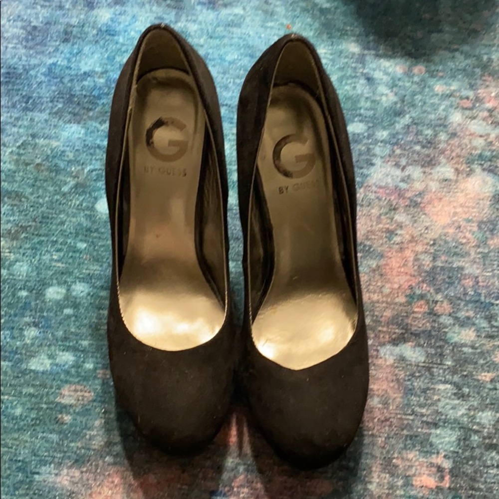 Guess Black Suede Heels